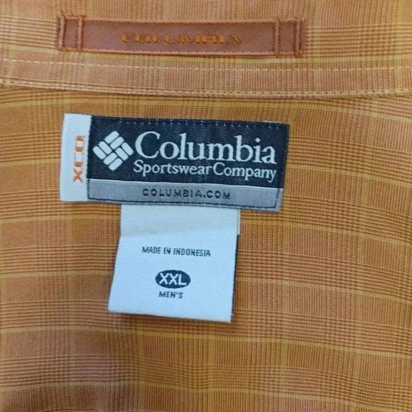 Columbia Ling Sleeve Dress Shirt Copper &  Gold Size XXL - Picture 6 of 9